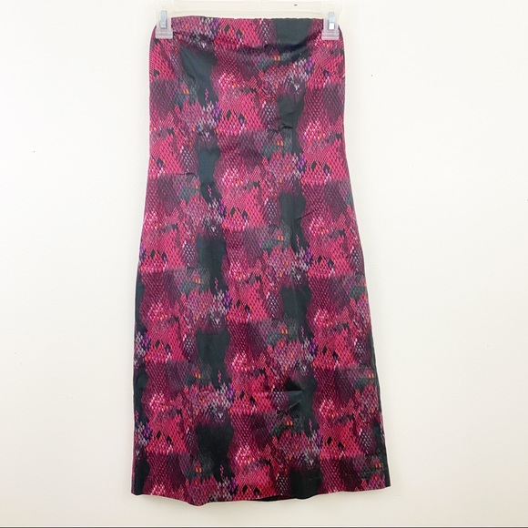 The Limited Red Snakeskin Strapless Bodycon Dress - Picture 1 of 4